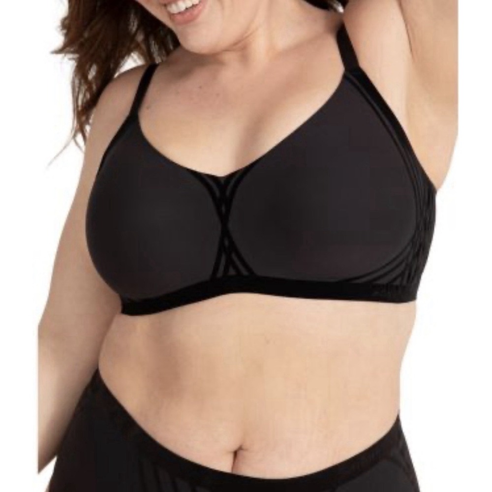 HoneyLove‎ LiftWear Silhouette Bra Wireless Size 2X VAMP Black NWOT